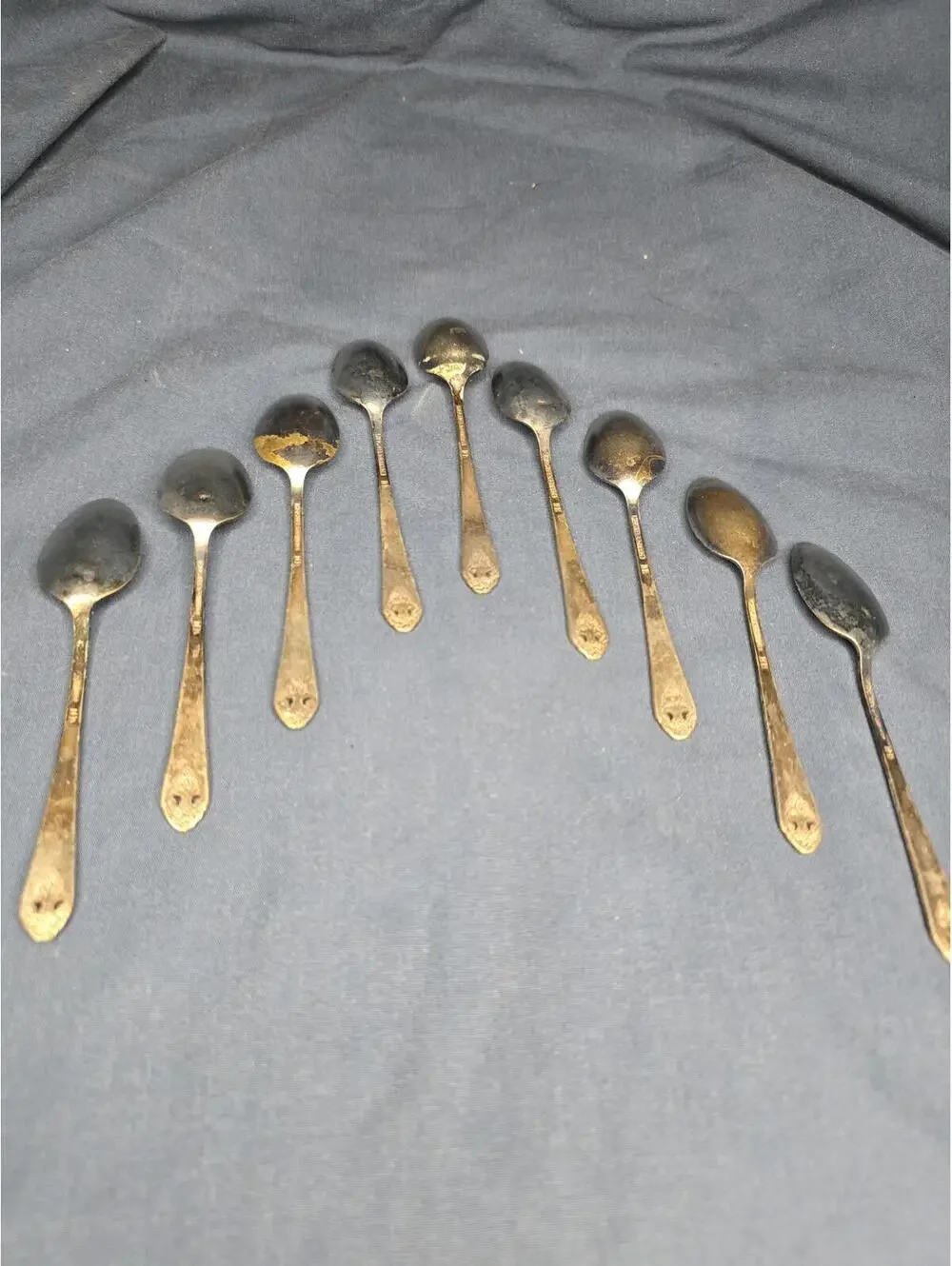 Set of 9 vintage silver-plated spoons by Harmony House
